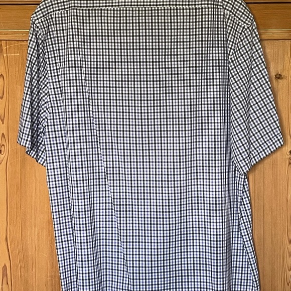EUC Men's Joseph Abboud XXL short sleeve button down purple/gray checks Like new - Picture 5 of 9